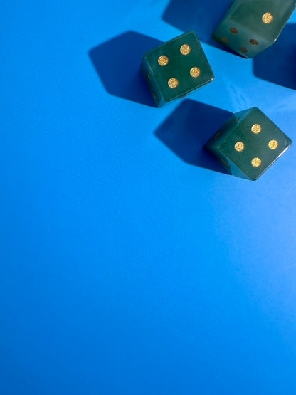 Green Aventurine Crystal Dice | Set of 2