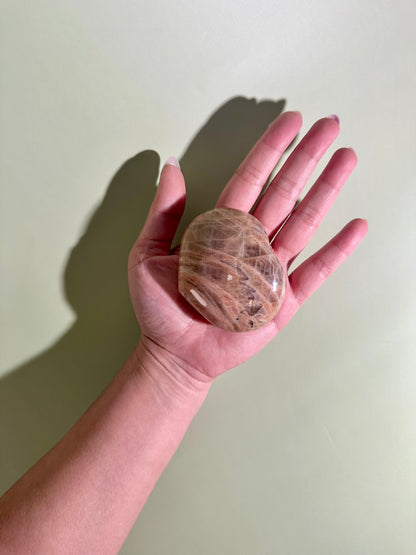 Peach Moonstone Heart | Love, Emotional Healing & New Beginnings Crystal