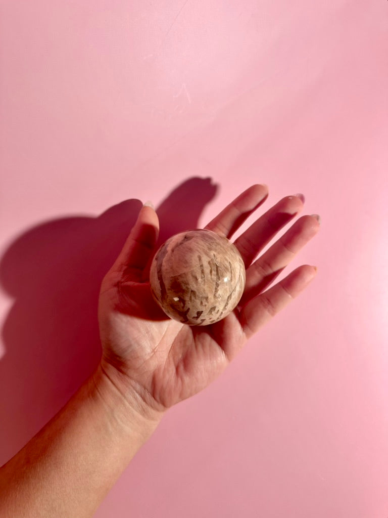 Graphic Feldspar Sphere – Option A | Grounding, Clarity & Transformation Energy