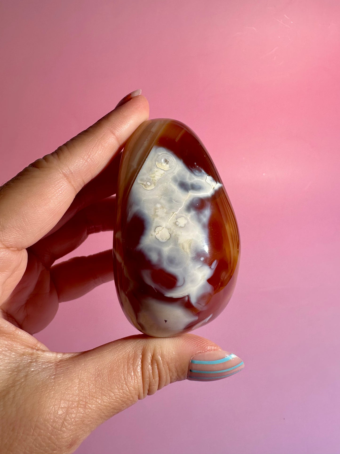Carnelian Orca Agate Freeform – Option C | Abundance, Strength & Collector Stone
