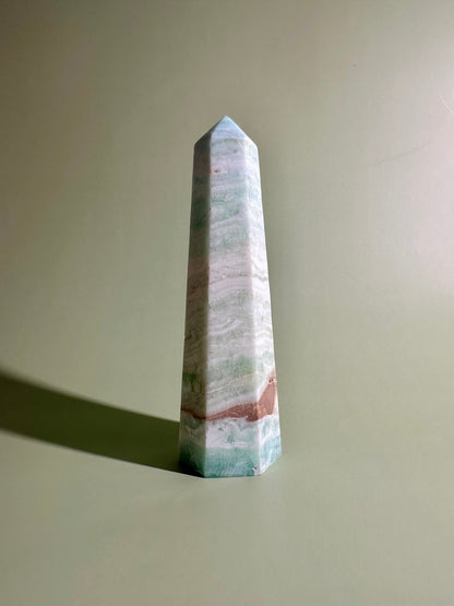 Caribbean Calcite Tower – Option C | Clarity, Harmony & Mindful Living Energy