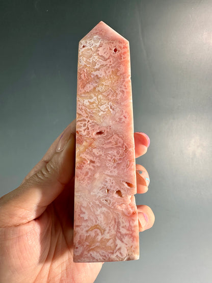 Intuitively Chosen Indonesian Pink Carnelian Tower | Love, Courage & Vitality Crystal