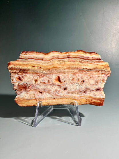 Pink Crazy Lace Agate Slab Option A | One-of-a-Kind Indonesia Display Crystal