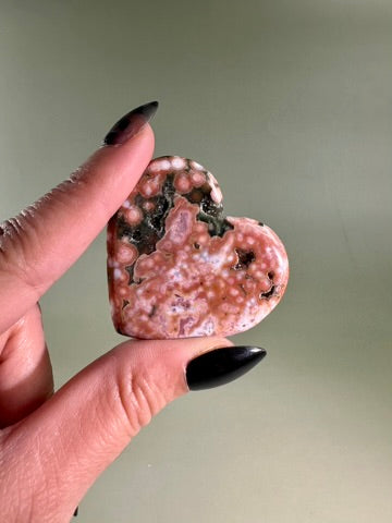 Ocean Jasper Heart Carving – A