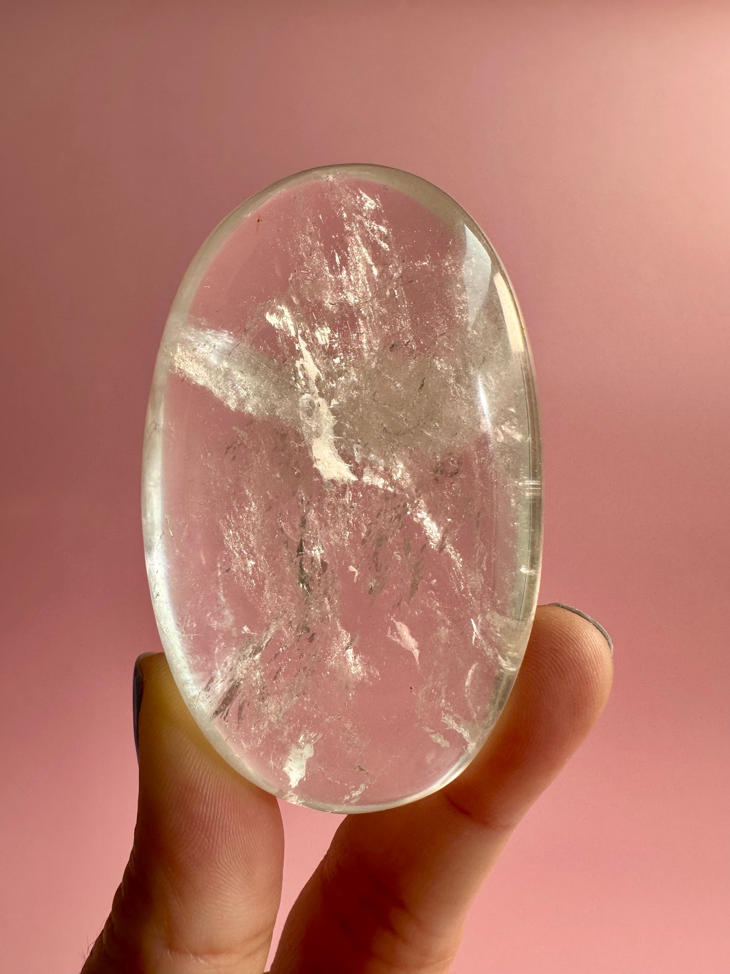 Clear Quartz Palm Stone