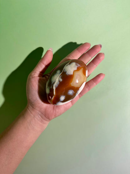 Carnelian Orca Agate Freeform – Option B | Creativity, Joy & Positive Energy