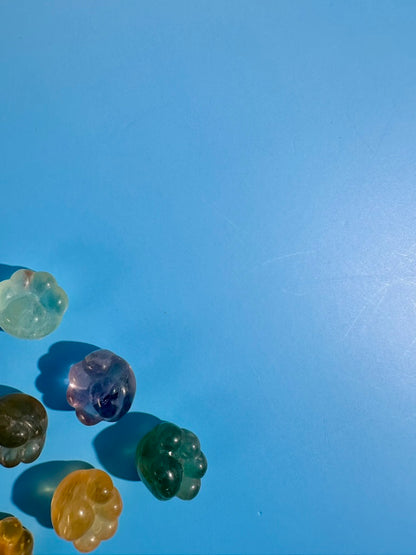 Small Rainbow Fluorite Paw | Crystal Paw Carving