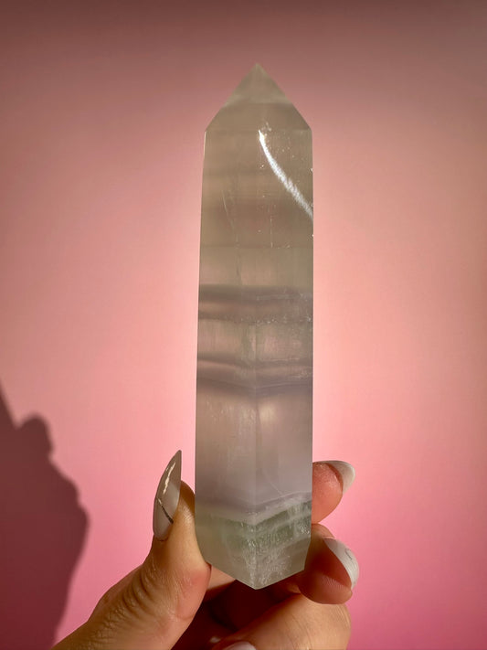 Lavender Green Fluorite Tower – Option B