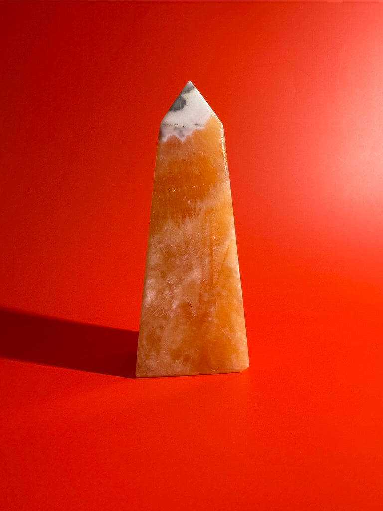 Orange Calcite Tower – Option B | Confidence, Vitality & Motivation Energy