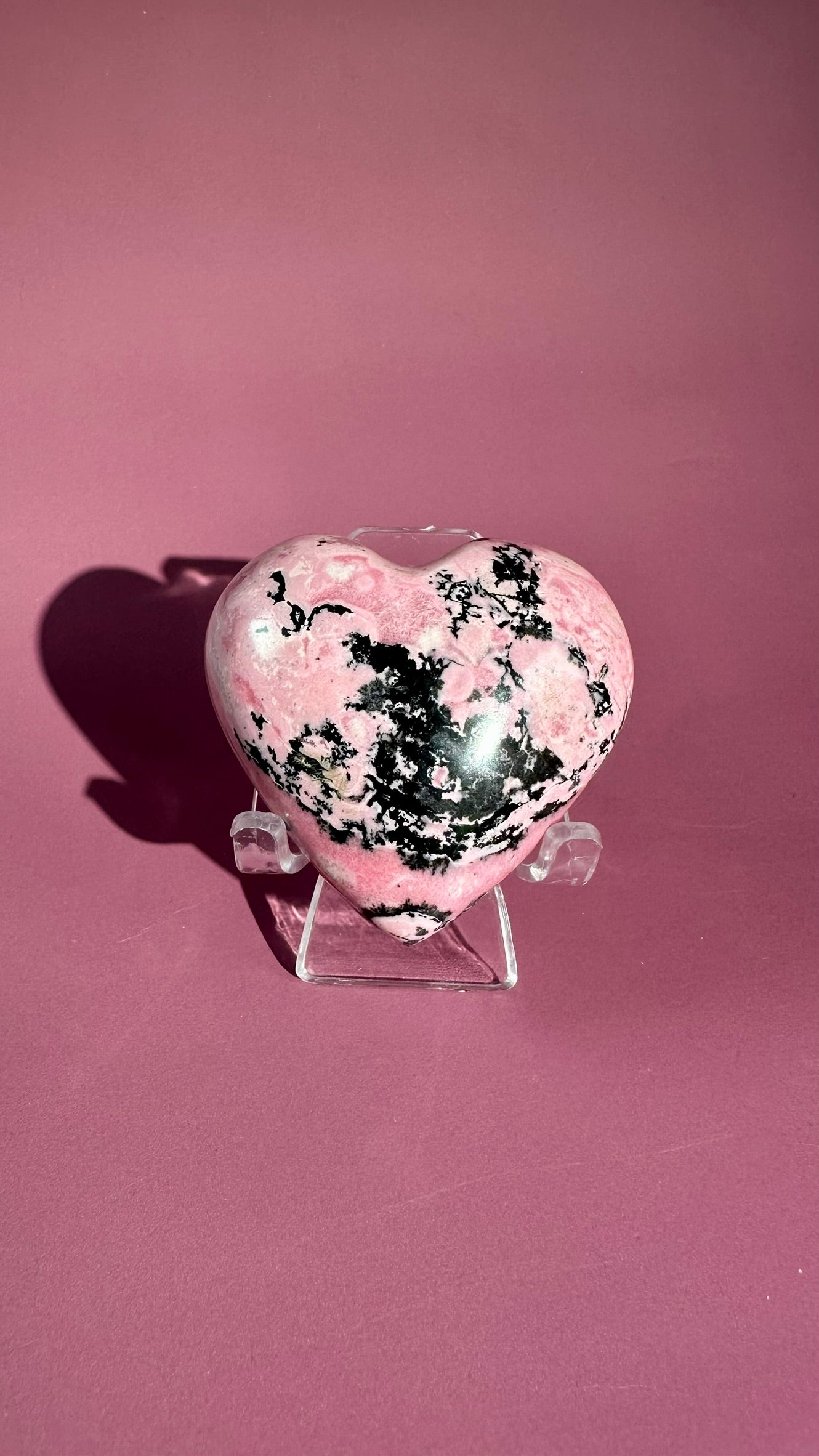 Peruvian Rhodonite Heart – Option A