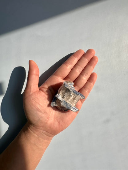 Kyanite in Quartz Cluster - C