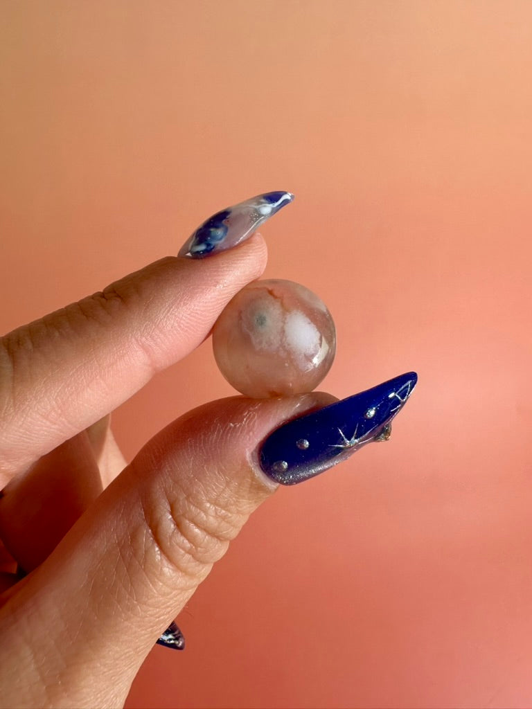 Mini Flower Agate Coin | Pocket Crystal