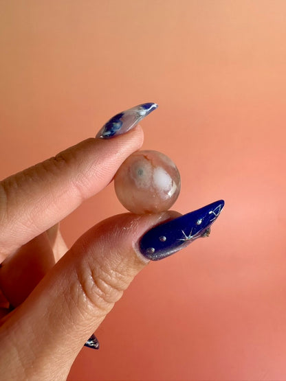 Mini Flower Agate Coin | Pocket Crystal