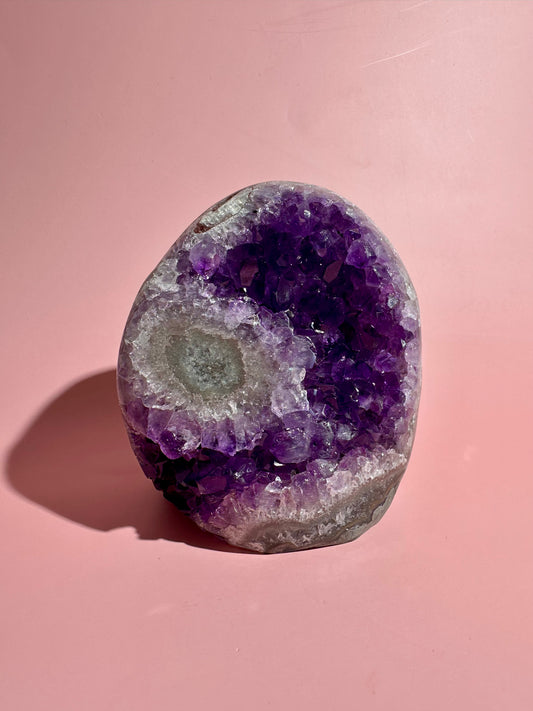 Amethyst Cut Base with Stalactite Eyes – Option D