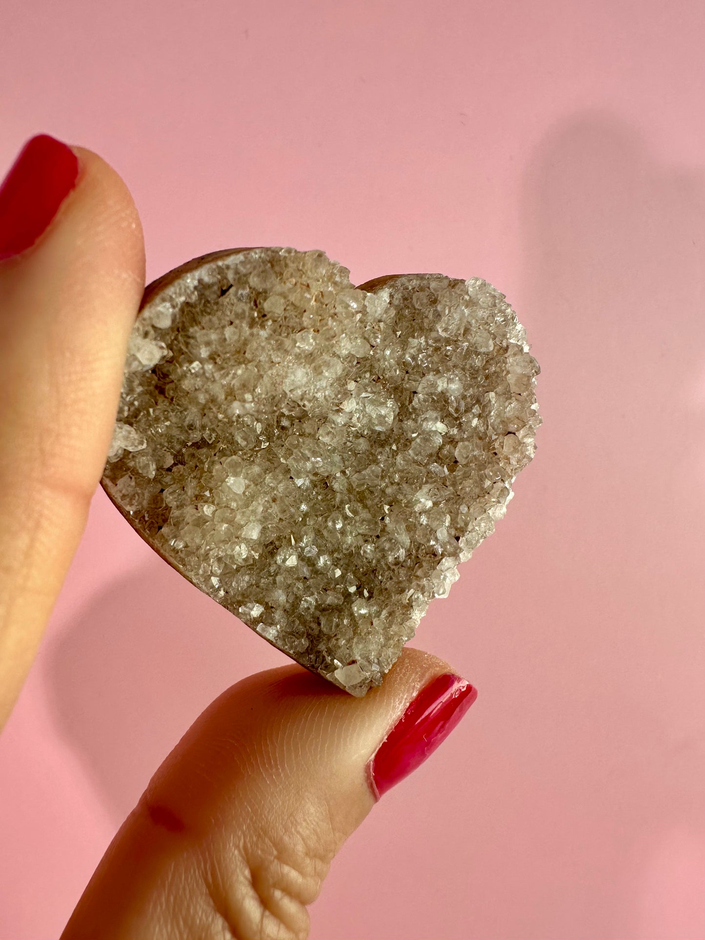 Small Druzy Amethyst Heart - B