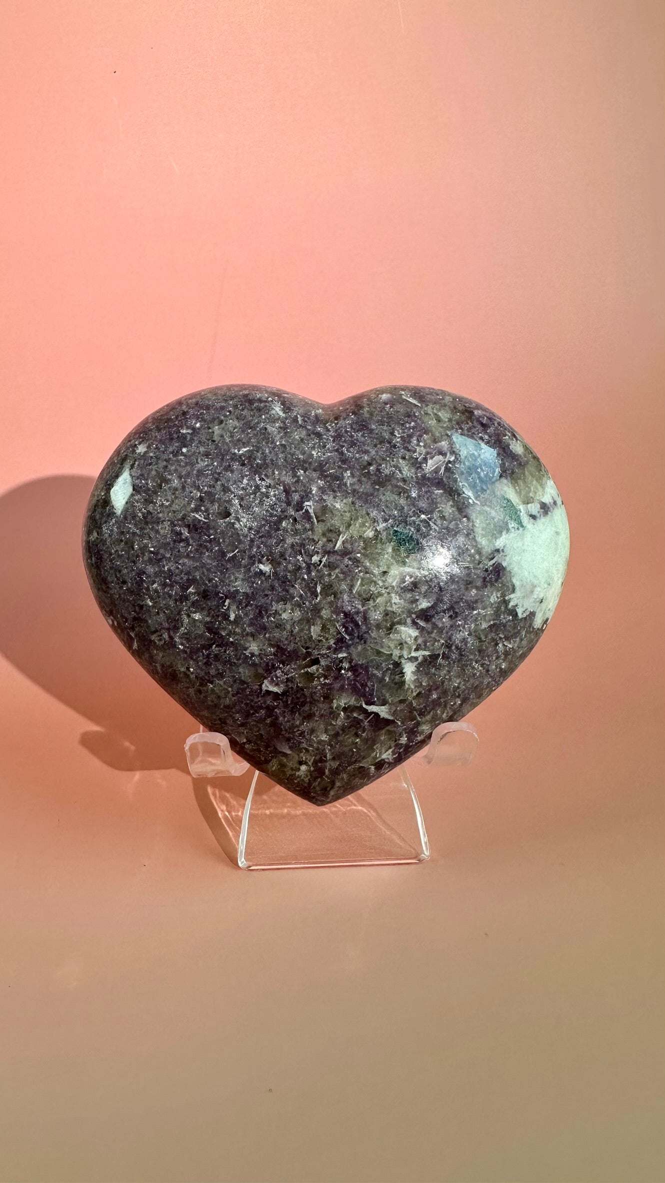 Lepidolite Heart – Option B