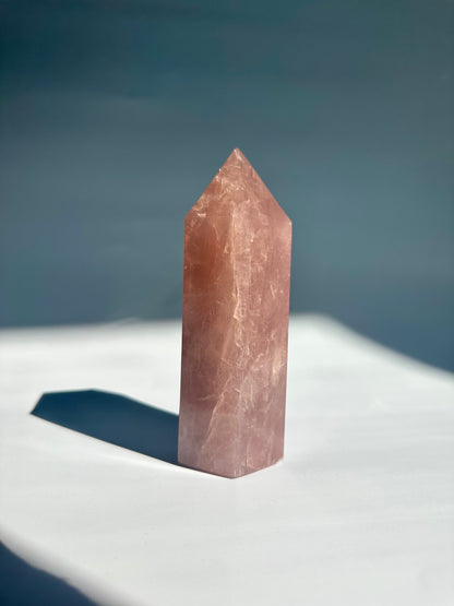 Large Rose Quartz Tower - A