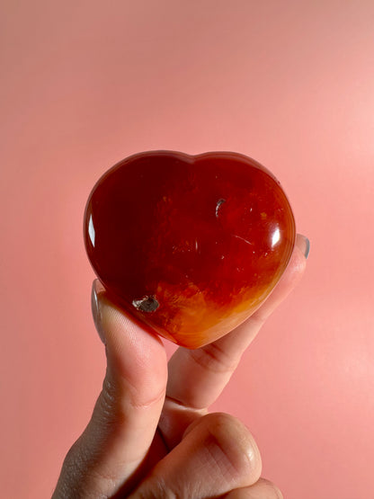 Small Carnelian Heart Option K | Personal Empowerment, Joy & Courage Crystal