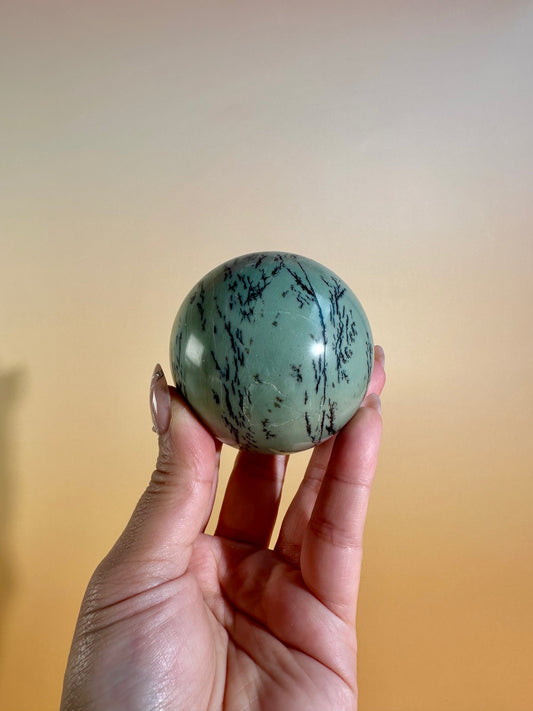 Green Picture Jasper Sphere – Option B