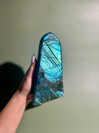 Extra Large Blue Flash Labradorite Standing  Freeform – Option C