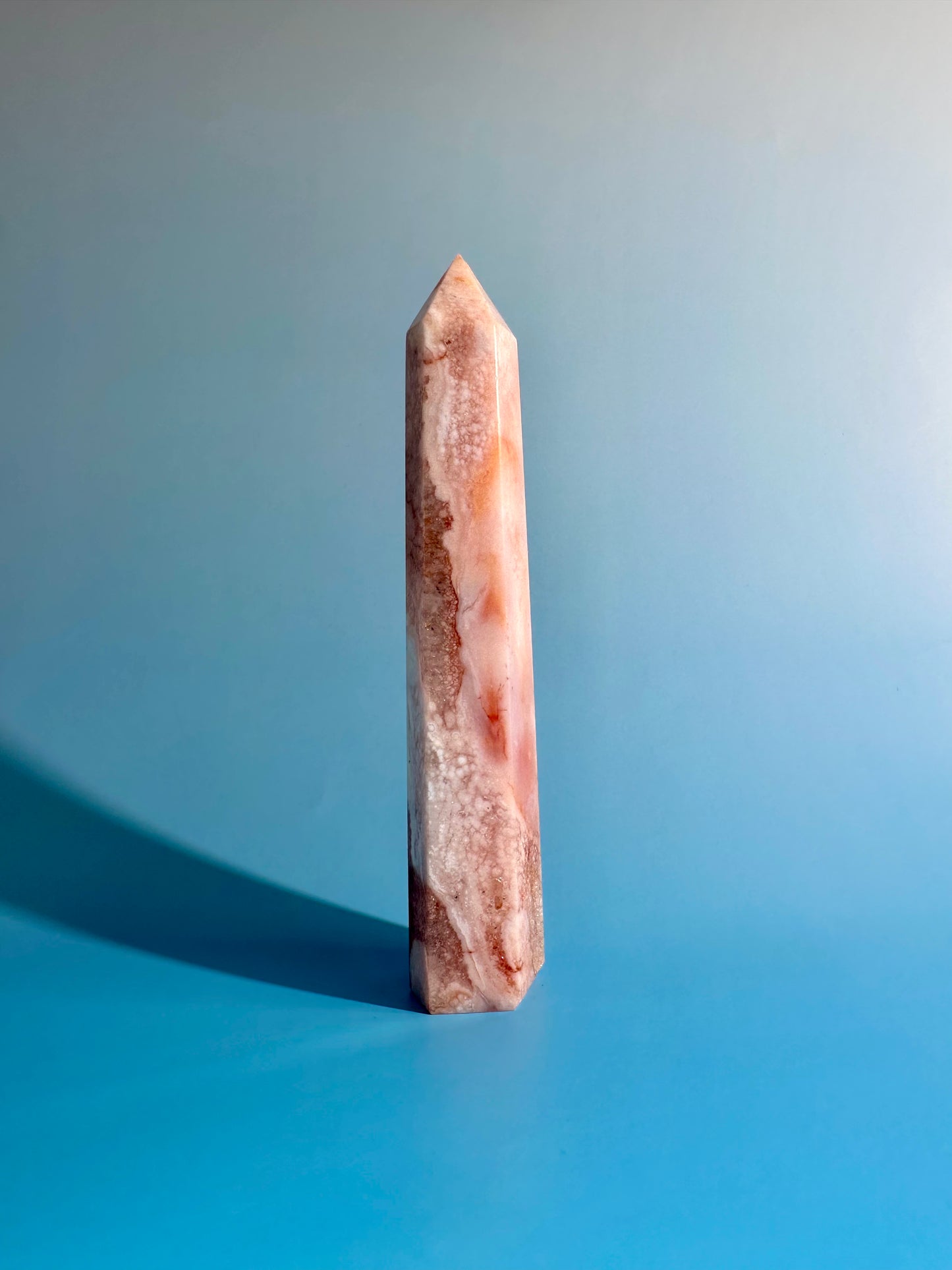 Carnelian Flower Agate Tower Option L | Joy, Courage & Emotional Growth Crystal