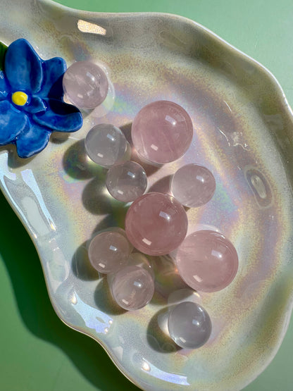 Mini Mozambique Rose Quartz Sphere