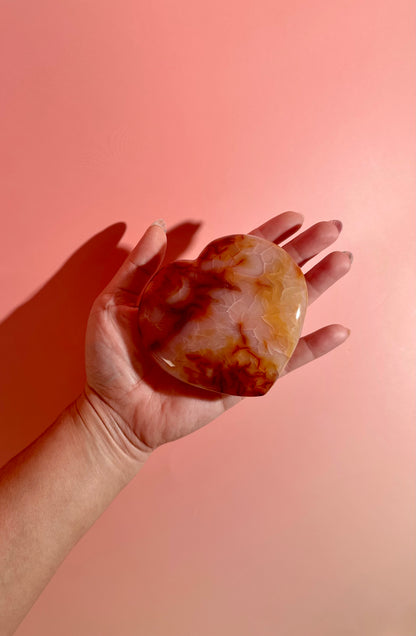 Carnelian Heart – Option F | Collector Crystal, Passion & Emotional Strength