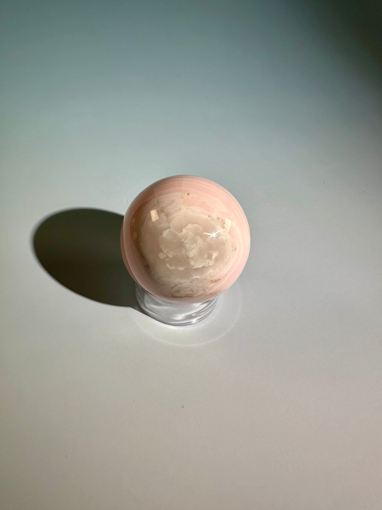 Peruvian Pink Mangano Calcite Sphere UV Reactive – Option A