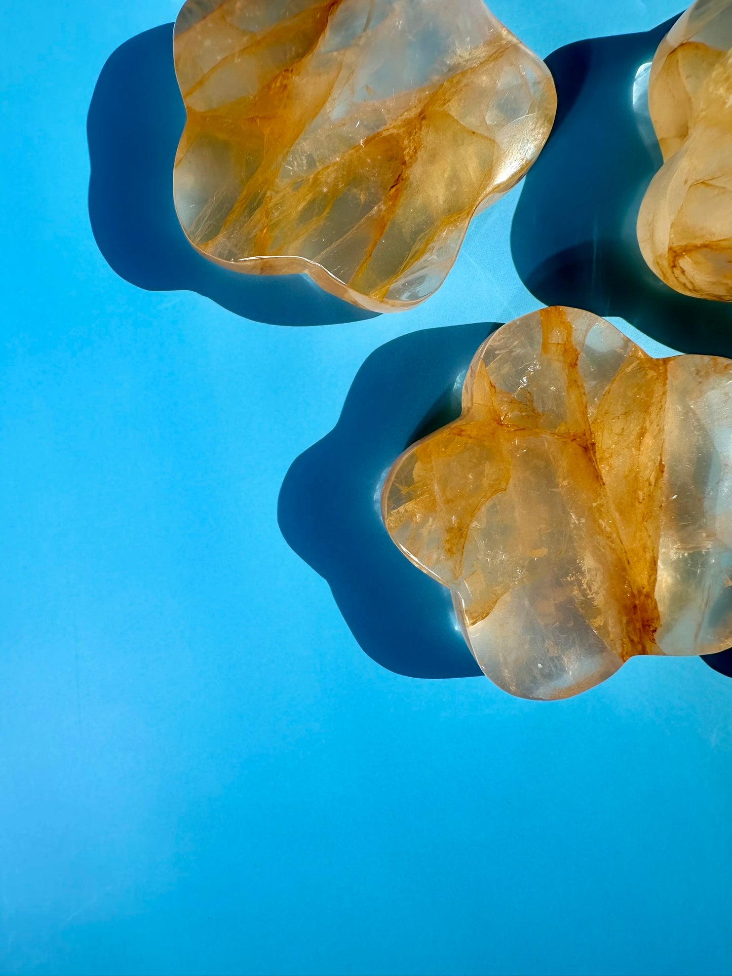 Golden Healer Puffy Flower Carving | Intuitively Chosen Healing, Abundance & Positive Energy