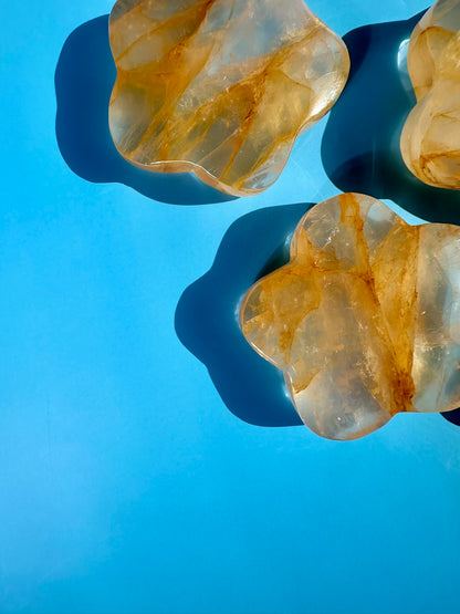 Golden Healer Puffy Flower Carving | Intuitively Chosen Healing, Abundance & Positive Energy