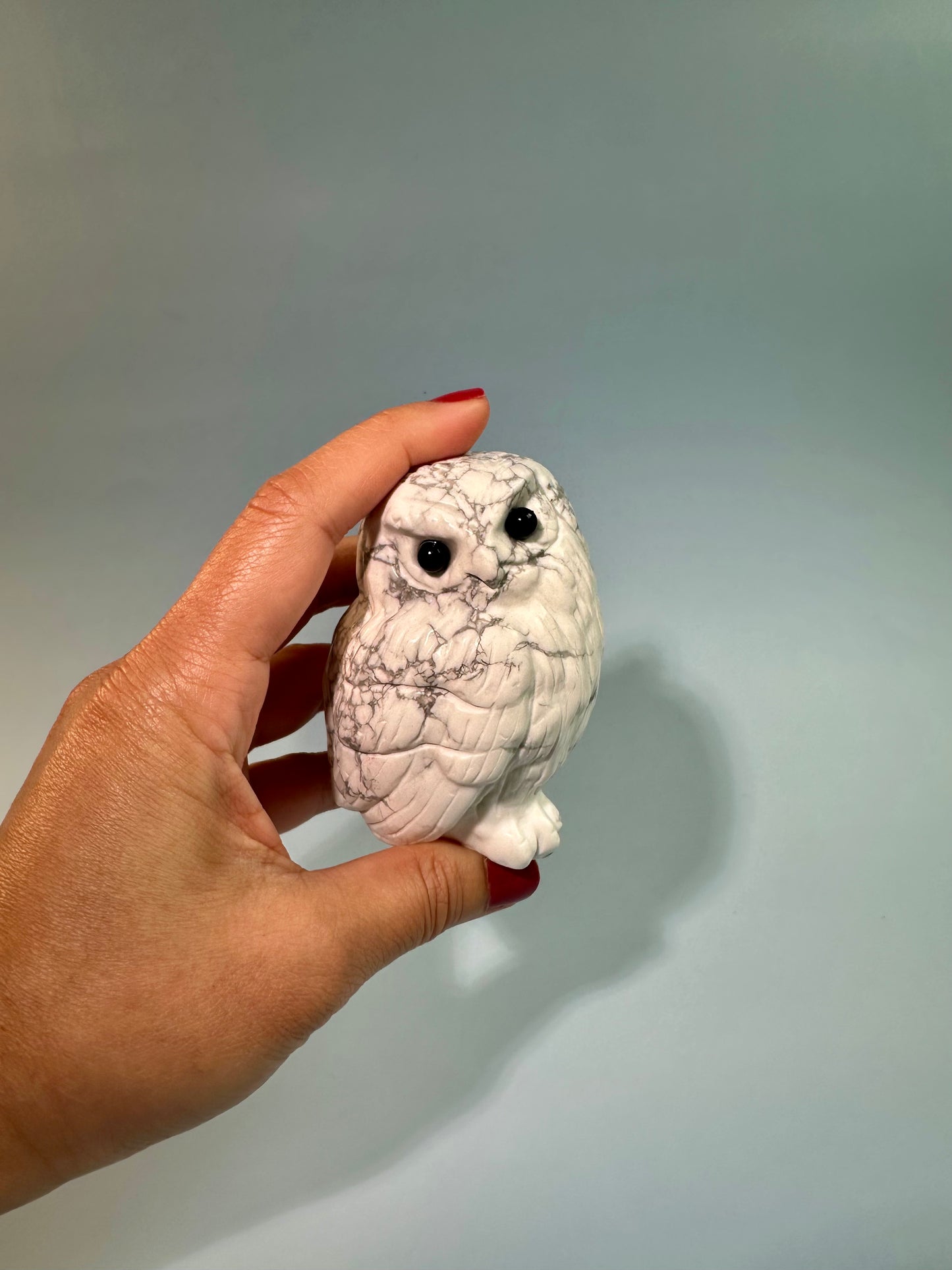 Howlite Owl Carving