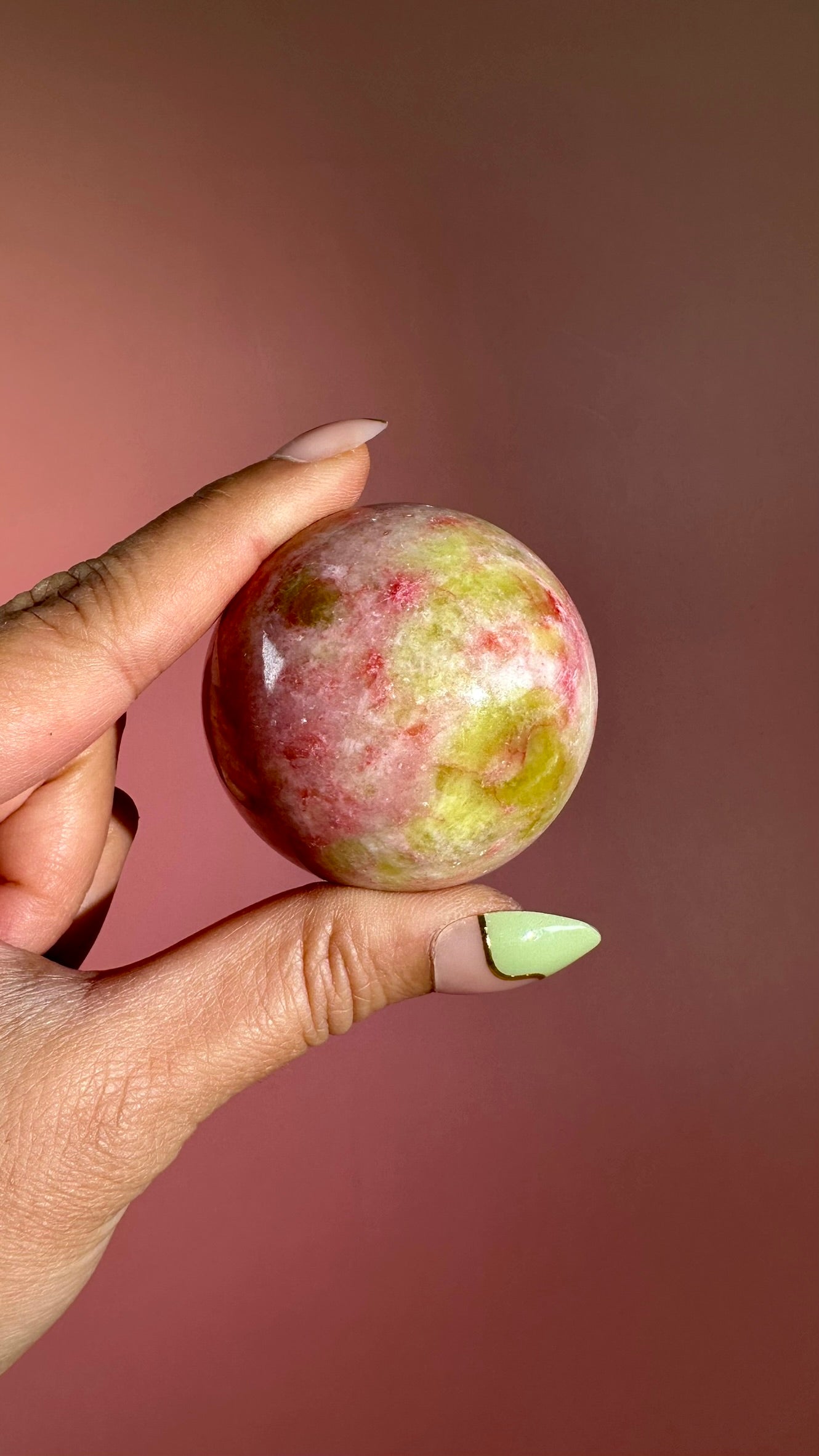 Thulite with Epidote Sphere – Option F