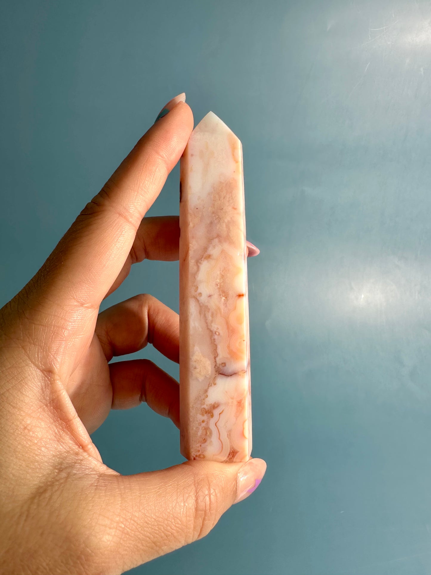 Carnelian Flower Agate Tower Option E | Creativity, Confidence & Growth Crystal