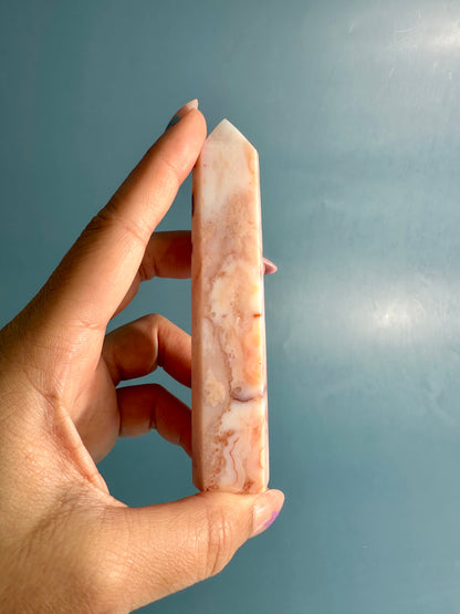 Carnelian Flower Agate Tower Option E | Creativity, Confidence & Growth Crystal
