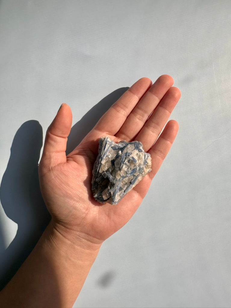 Kyanite in Quartz Cluster - E