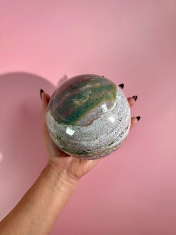 Sea Jasper Sphere Statement Piece