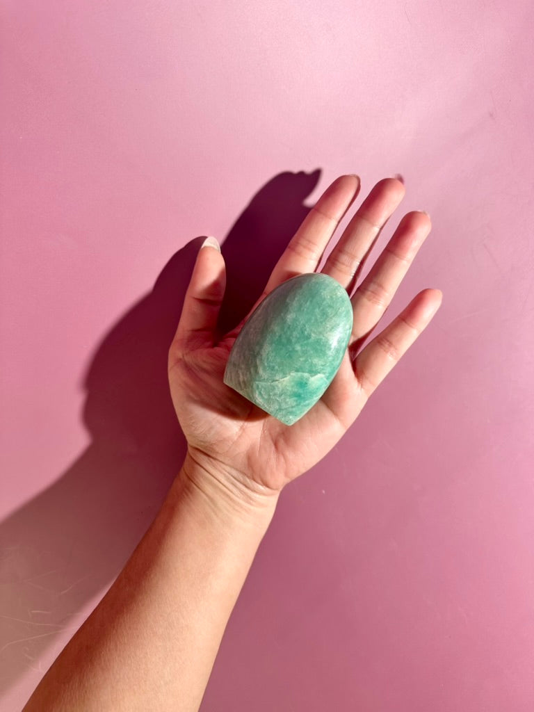 Amazonite Standing Freeform Option A | One-of-a-Kind Crystal from Madagascar