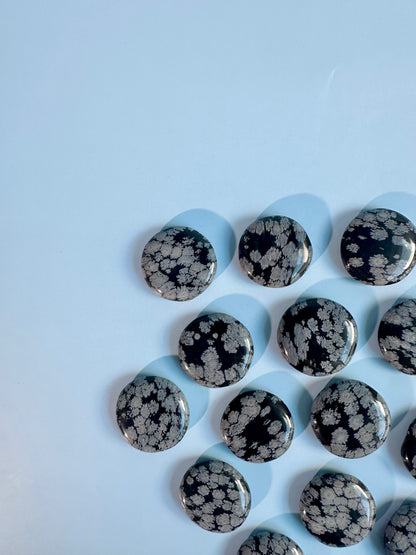 Snowflake Obsidian Mini Flat Palm