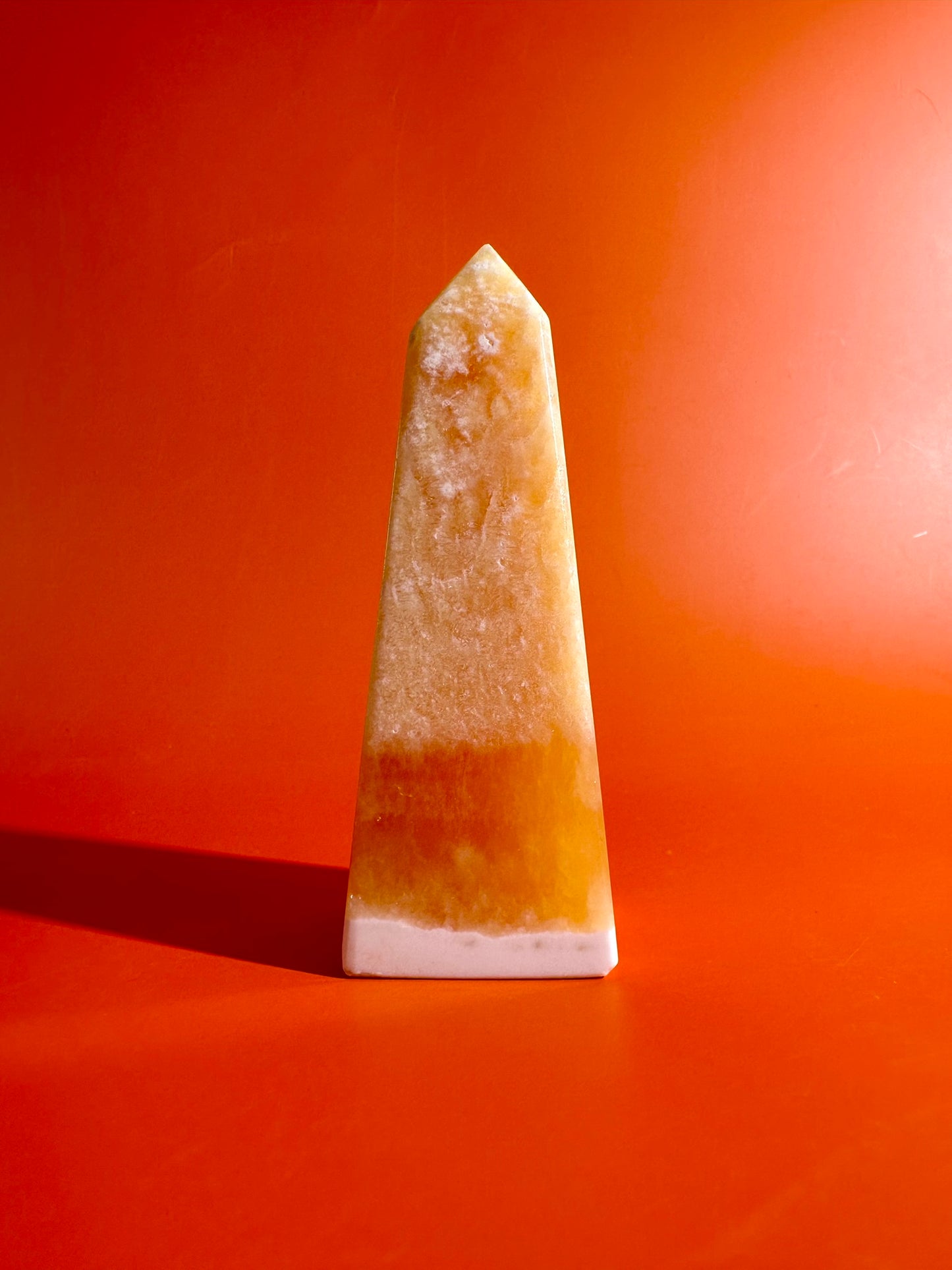 Orange Calcite Tower – Option A | Joy, Creativity & Positive Energy Crystal