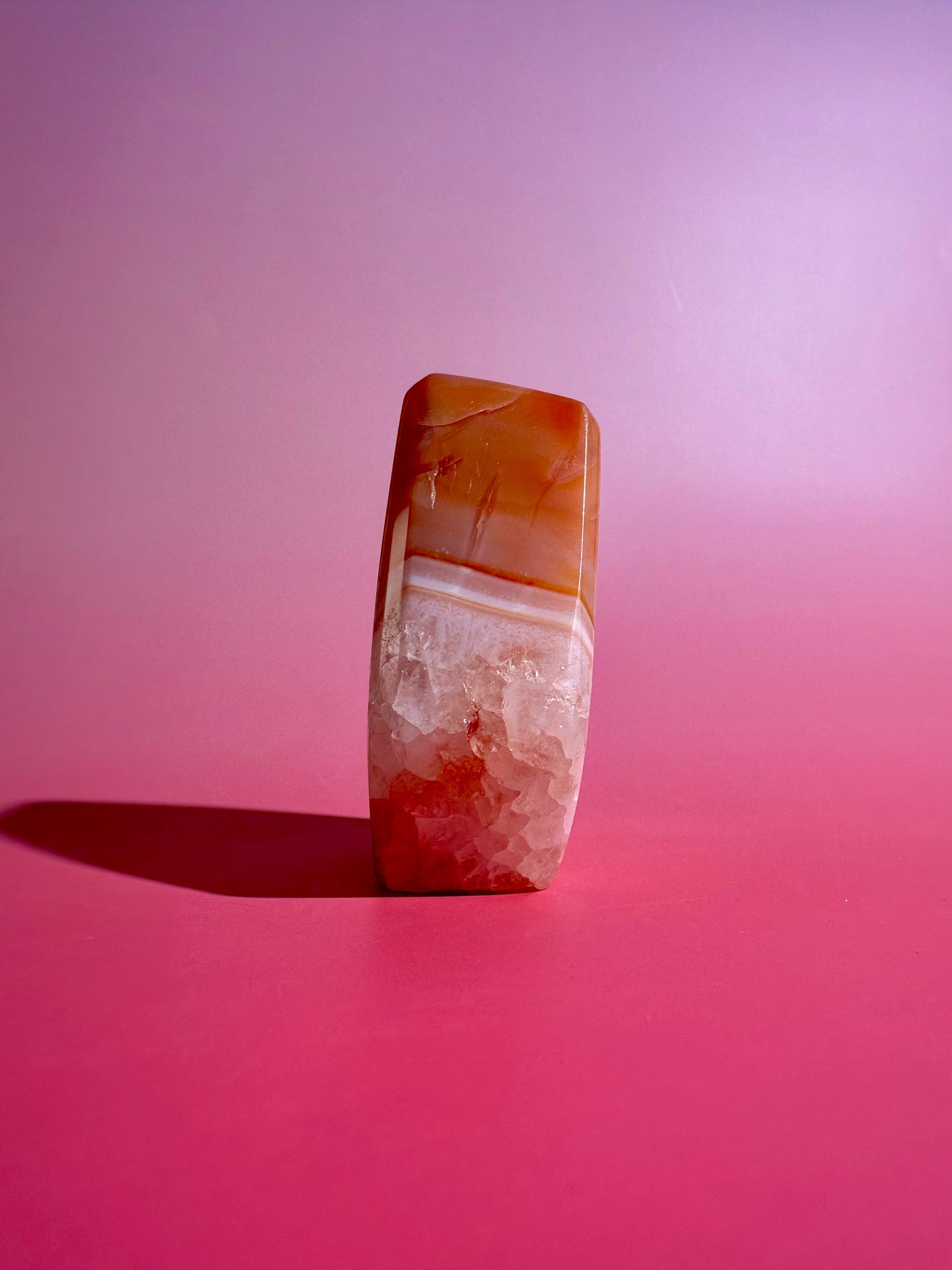 Carnelian Agate Geometric Freeform – Option E | Success, Confidence & Manifestation Energy