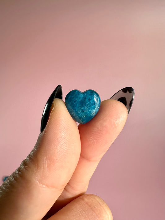 Teeny Blue Apatite Heart