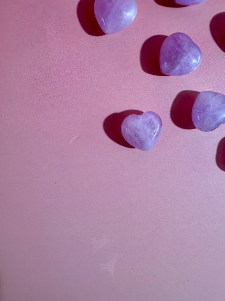 Mini Kunzite Heart | Pink Crystal Carving