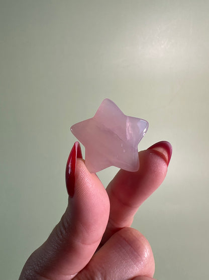 Small Rose Quartz Star | Pink Celestial Crystal Carving