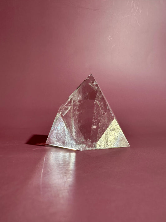Clear Quartz Geometric Prism – Option A