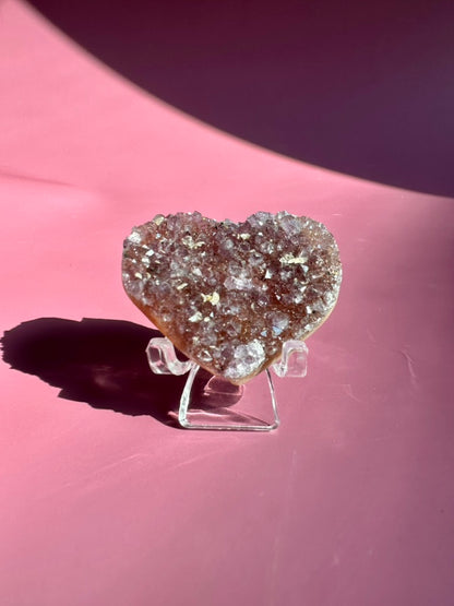 Small Druzy Amethyst Heart - H