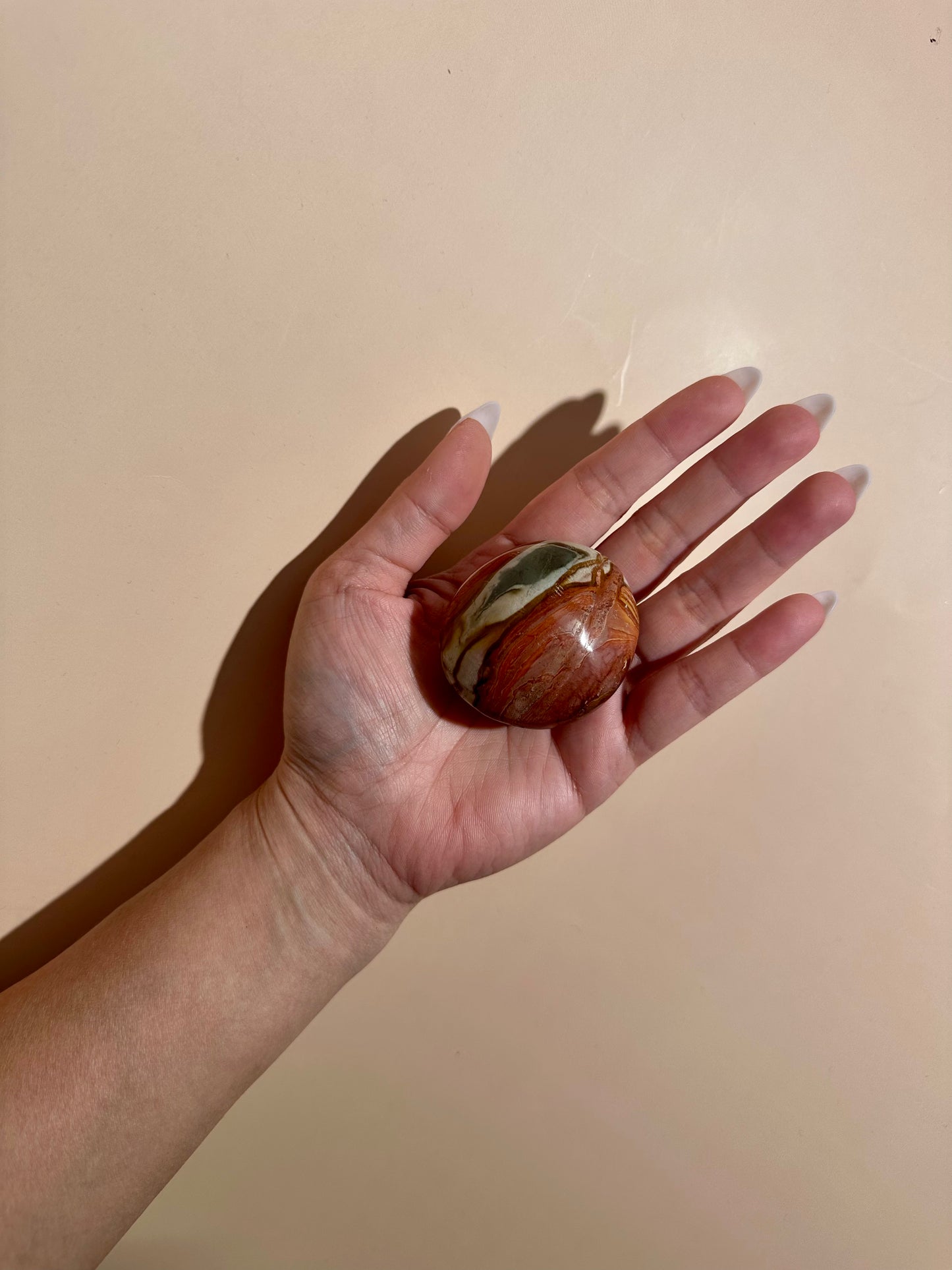 Polychrome Jasper Palm Stone – Option F