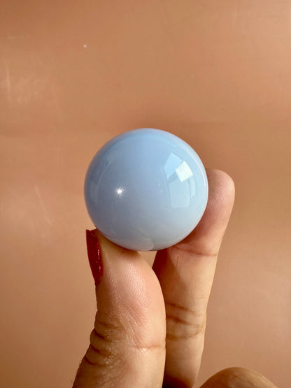 Extra Small Blue Chalcedony Sphere