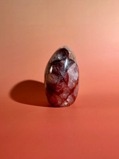 Fire Quartz Standing Freeform Option D | Premium Hematoid Quartz Crystal