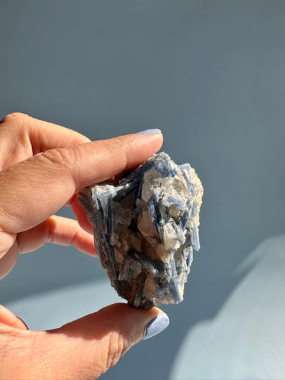 Kyanite in Quartz Cluster - E