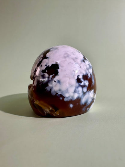 Carnelian Orca Agate Standing Freeform – Option A | Courage, Grounding & Collector Crystal